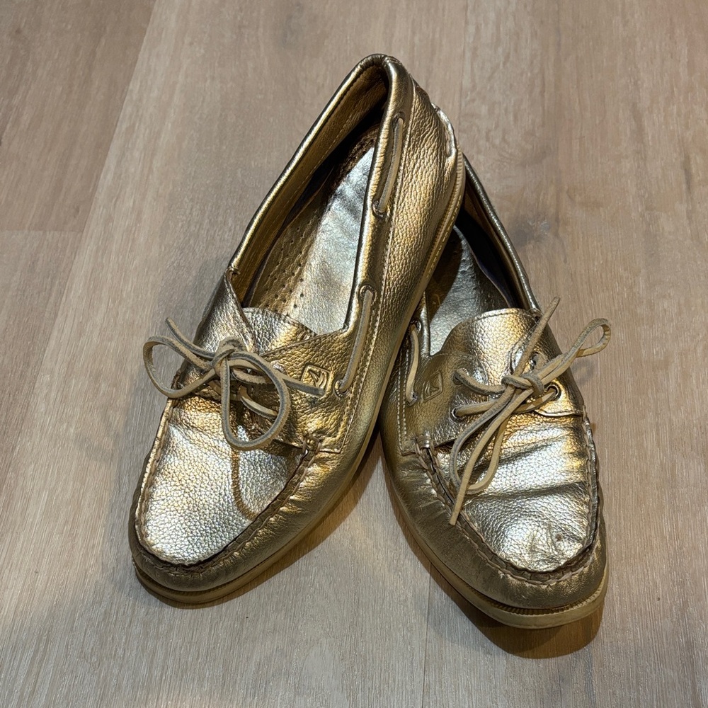 Sperry Gold Metalic  Women's boat shoe